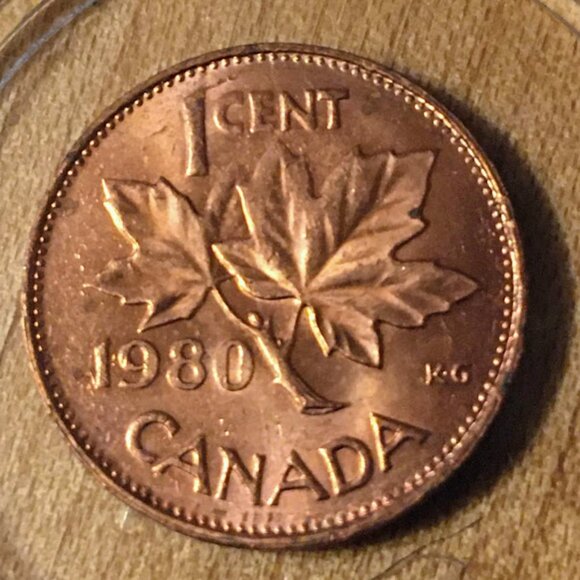Canada 1980 1 penny ms- Canadian Penny: A Brilliant Uncirculated Specimen. - Picture 4 of 6